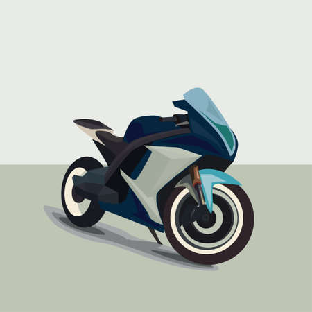 motorcycle model sportbike eps 10 vector isolated iconのイラスト素材