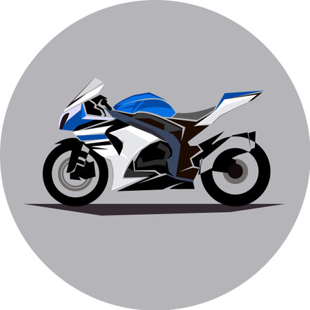 fast extreme sport bike vector  illustration iconのイラスト素材
