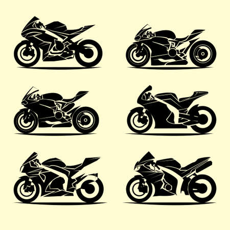 Sport motorcycle moto technic drawing. vector iconのイラスト素材