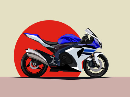 fast extreme sport bike vector illustration iconのイラスト素材