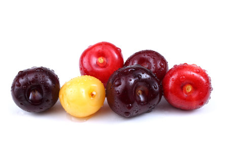 Different color cherries