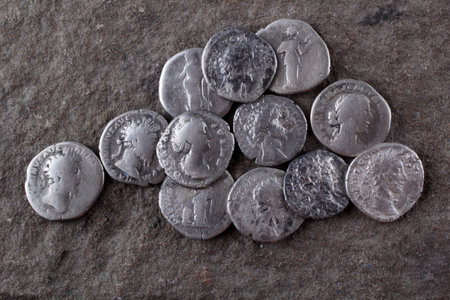 Ancient coins. Roman Empireの写真素材