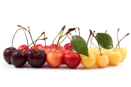 Different color cherriesの写真素材