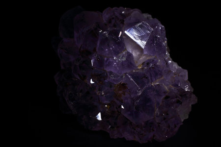 Amethyst on black background