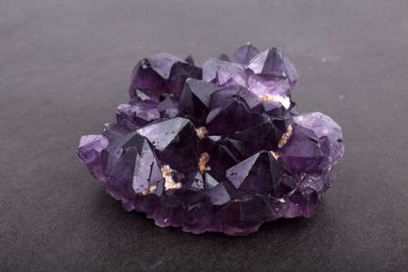 Amethyst on black backgroundの写真素材