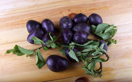 Unusual violet potato