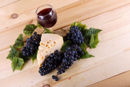 Grape, wine and cheese. Southern lunch
