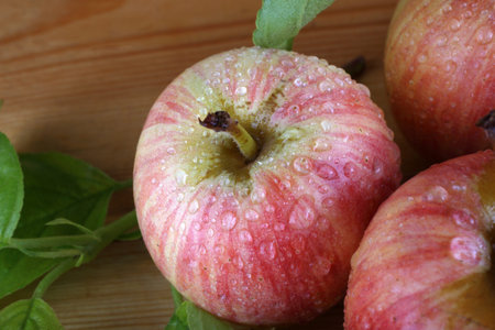 Apples on table