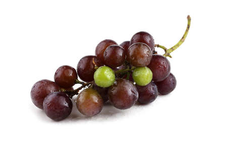 Wine grape isolated on whiteの写真素材