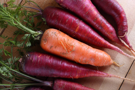 Carrots on table
