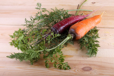 Carrots on table