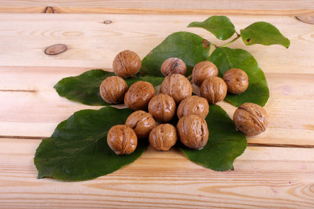 Walnuts on table