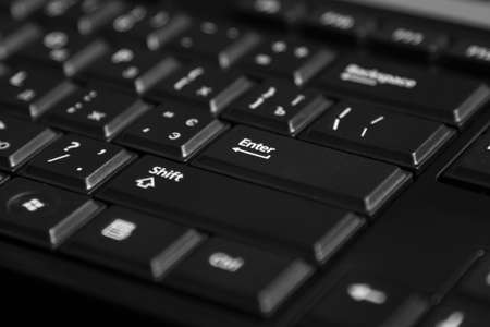 Black computer keyboard close up - symbolの写真素材