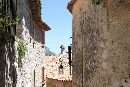 Beautiful elements of architecture and views of the city of Eze, Provence, France