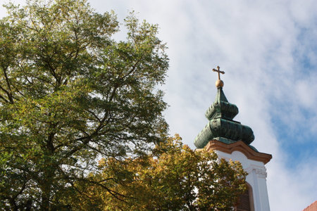 Beautiful elements of historical architecture and views of Szentendre, Hungaryの写真素材