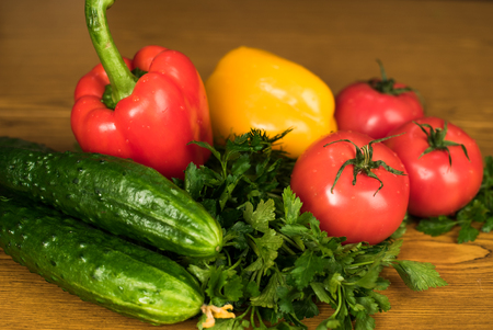 Local market fresh vegetable, garden produce, clean eating and dieting conceptの写真素材