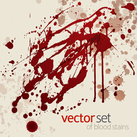 Splattered blood stains, vector backgroundのイラスト素材