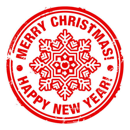 Grunge rubber Christmas stampのイラスト素材