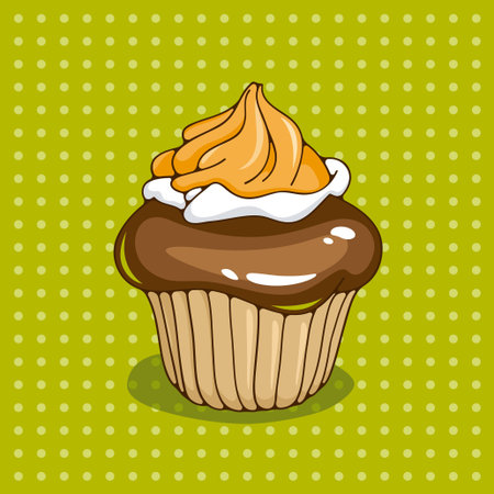 Cupcake illustrationのイラスト素材