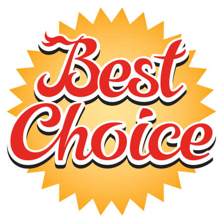 Best choice sticker, illustrationのイラスト素材