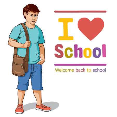 Vector illustration of a teenagerのイラスト素材