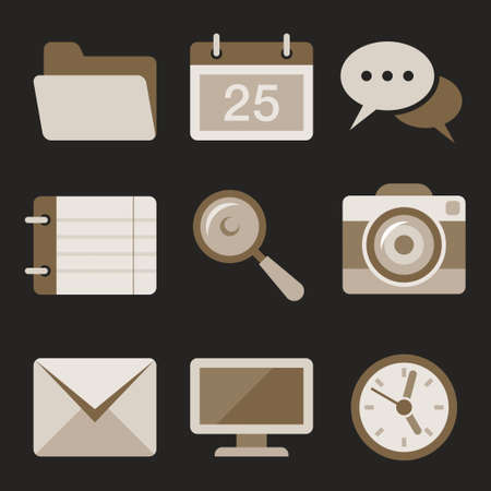 Flat icons for web and mobile applicationsのイラスト素材