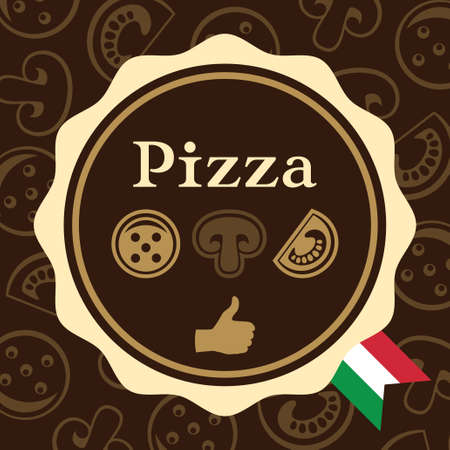 Packaging design for a pizzaのイラスト素材