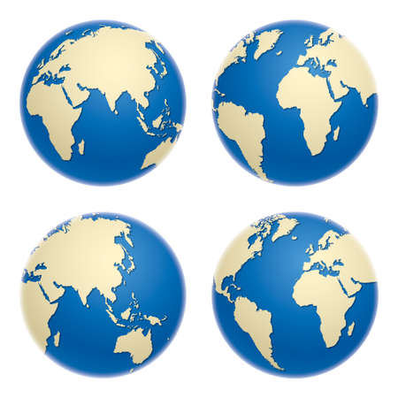 Globe icons, vector illustrationのイラスト素材