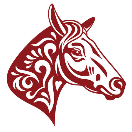 Horse, abstract vector illustrationのイラスト素材