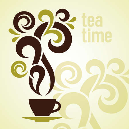 Tea time vintage illustration for your designのイラスト素材