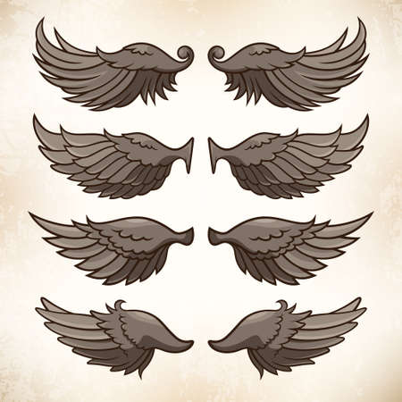 illustration of wings, decorative element for your designのイラスト素材