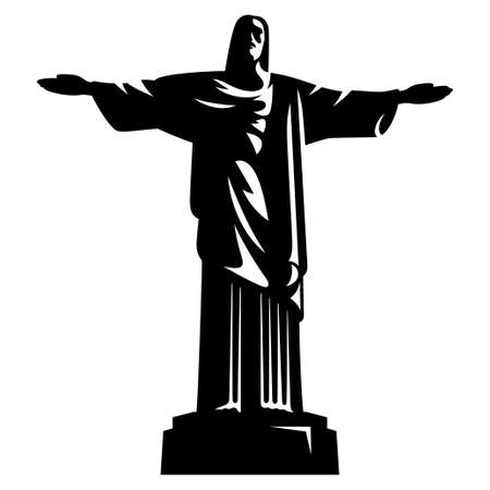 Statue of Christ the Redeemer. Rio de Janeiro. Brazilのイラスト素材