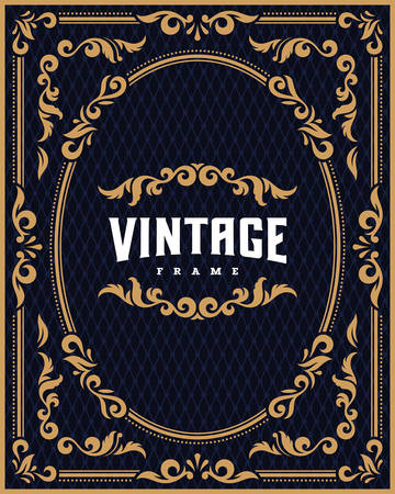 Vintage antique frames / Decorative design elements / Vector / Greeting or invitation card templateのイラスト素材
