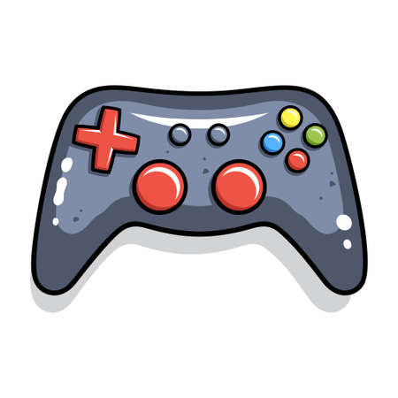 Vector Joystick Gamepad illustration. Gaming Controller for modern video gamesのイラスト素材