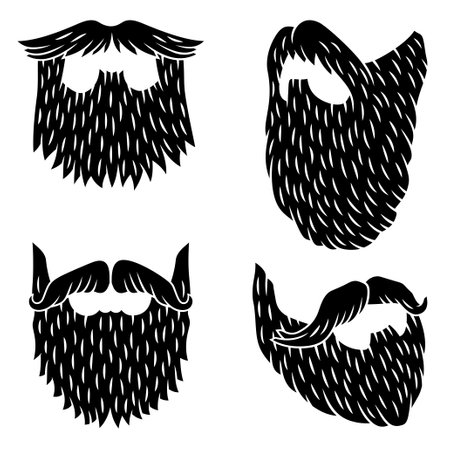 bear vector silhouettes isolated on whiteのイラスト素材