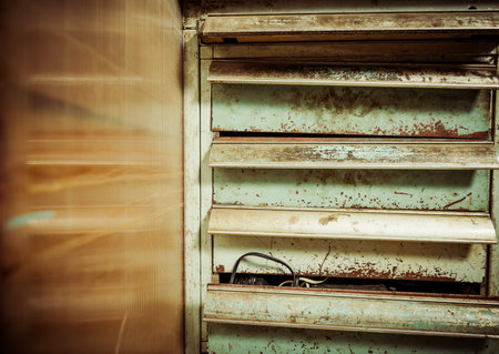 vintage rustic colorful locker