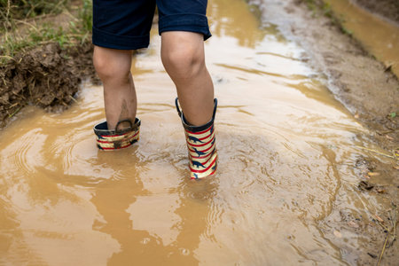 Bathymetry of plash on Fruska goraの写真素材