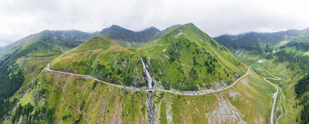 Above Transfagarash road in Transilvania, Romaniaの写真素材