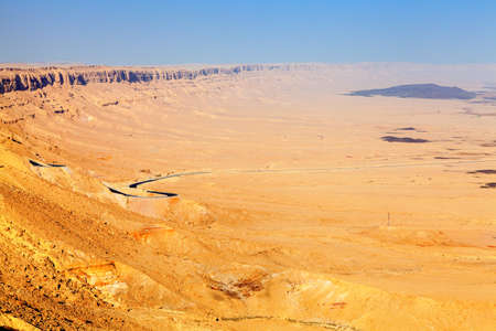 Ramon crater in Negev Desert in Israelの写真素材