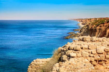 Mediterranean Sea and Israeli coastlineの写真素材