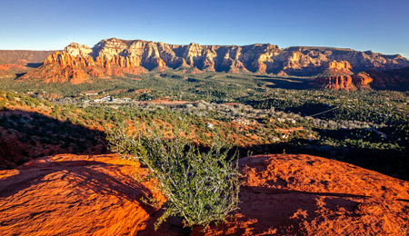 Red Rock formations in Sedona, Arizonaの写真素材