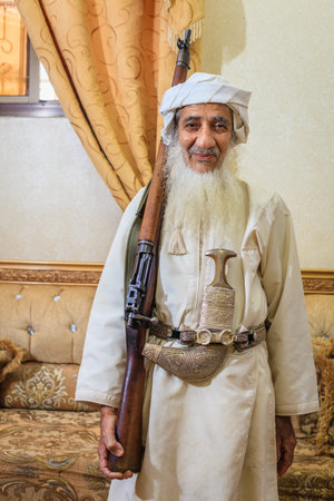 NIZWA, OMAN, MAY 27, 2016: Saif Al Saifi is one of the most experienced makers of traditional Omani...