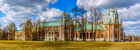 Restored Tsaritsyno Palace in Moscow originally built for Catherine The Greatの写真素材