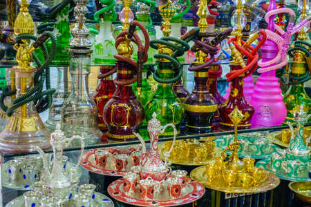 Hookah store at the Old Souk in Dubaiの写真素材