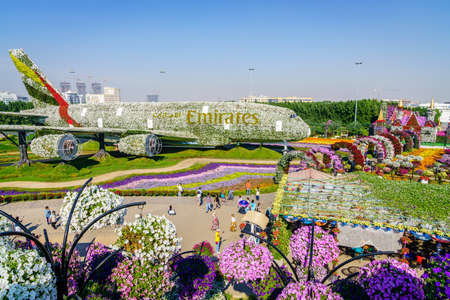 Dubai, UAE, December 12, 2016: Miracle Garden is one of the main tourist attractions in Dubai, UAEのeditorial素材