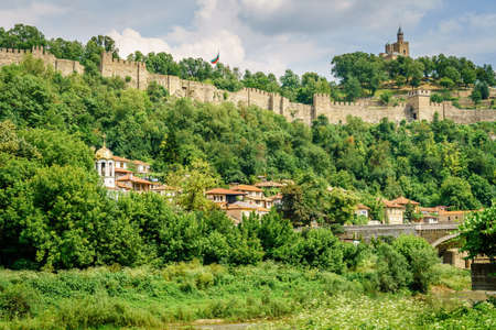 Tsarevets hill and fortress in Veliko Tarnovo, Bulgariaのeditorial素材