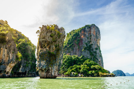 Khao Phing Kan  Island in Andaman Sea in Thailandの写真素材