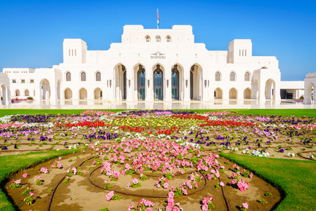 Muscat, Oman, December 3, 2016: Beautiful Royal Opera House and grounds in Muscat, Omanのeditorial素材