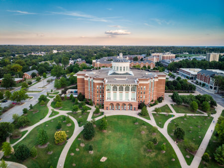 Lexington, Kentucky, August 9, 2020: Aerial  view of the William T. Young Library at the University of Kentucky in Lexington, Kentuckyのeditorial素材