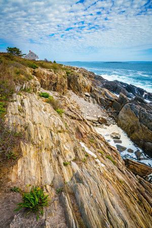 Scenic view of the rocky coastline of Maine